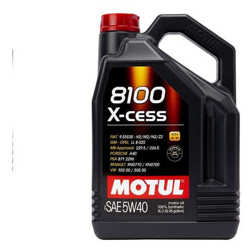 Aceite Sintetico Motul 8100 X-cess 5w40 5 Litros Jetta Bmw