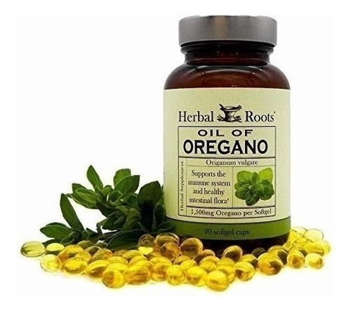 Aceite De Oregano Organico, Herbal Roots, 90geles,