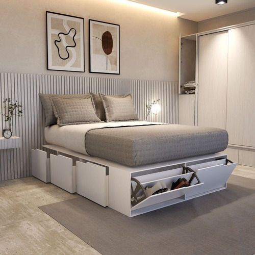 Cama Box Emc 200 Cm Blanco