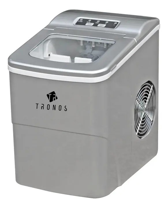 Máquina De Gelo Tronos B12b Cinza - Gelo Em Até 15 Minutos 12kg Por Dia Reservatório De Água 2 Litros 220v Prata 220v Prata