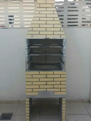 Churrasqueira Pre Moldada Tijolinho Média 65 Cm Várias Cores