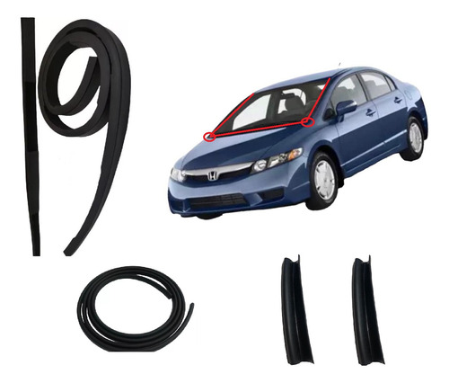 Kit Do Para Brisa Honda New Civic 2008 (3 Peças )