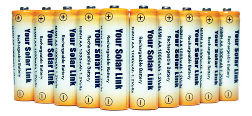 Your Solar Link Baterias Recargables Aa Nimh De 1.2 Voltios 