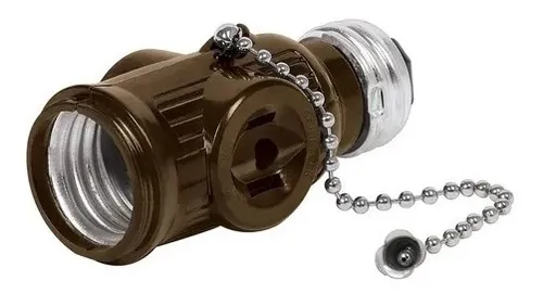 comprar Portalampara Cadena Y Doble Contacto Negro Voltech 46512