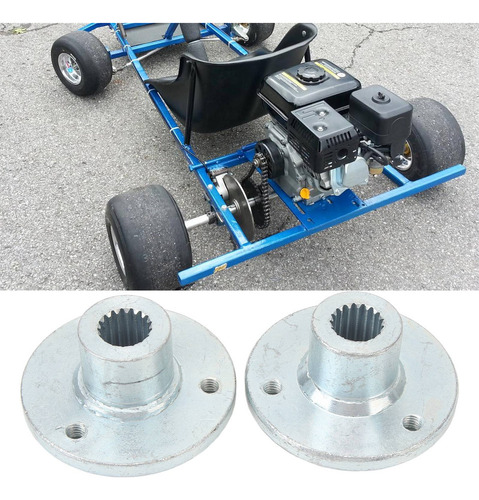 Eje De Cubo De Rueda Trasera Para Go Kart, Par De Acero De 1