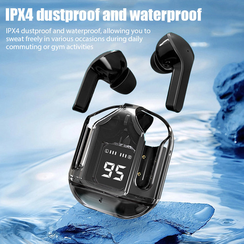 Fone De Ouvido Bluetooth Com Bolsa Transparente De Longa Dur