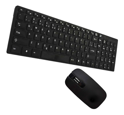 Kit Teclado + Mouse Wireless S/ Fio 1600dpi Smart Mod 2019 