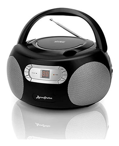 Radio Portátil Am/fm Y Reproductor De Cd 120 V, Color Negro