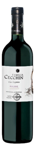 Vino Orgánico Malbec Familia Cecchin 6 X 750 Cc