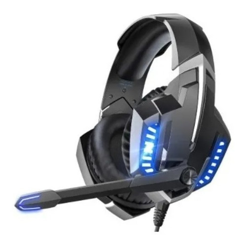 Fone Headset Gamer Profissional Onikuma K18 Led Preto/azul Cor Preto Cor Da Luz Azul