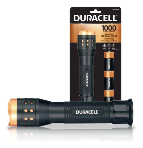 Lanterna Duracell Flashlight 1000l C/pilha Pesca Camping