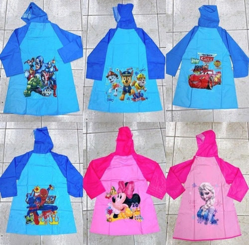 Imagen 2 de 3 de Impermeables Ponchos Para Niños Y Niñas