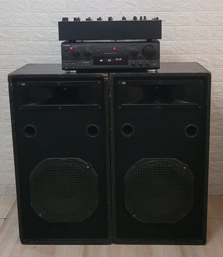 Amplificador Technics, Mezclador Sound Barrier, 2 Cornetas