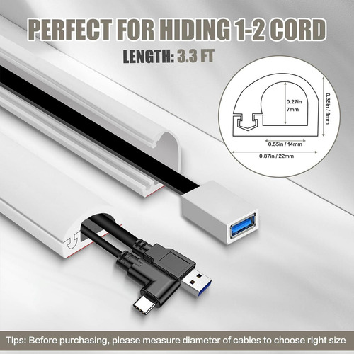 Ocultador De Cables Para Canalizaciones De Cables, 3 Metros,