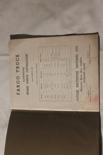 Fargo Camiones 1950 Catalogo De Repuestos (Usado)
