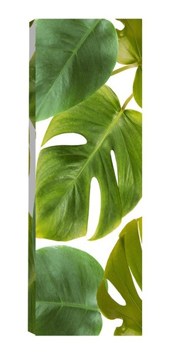 Imagem 3 de 5 de Quadros Para Sala Quarto Folhagem Verde Par 20x60cm R1
