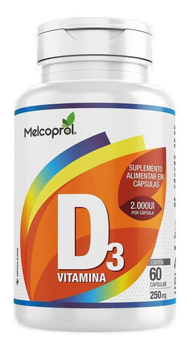 Vitamina D3 2.000ui Por Cápsula Melcoprol 60 Cáps