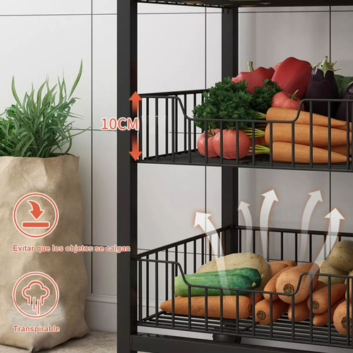Armario Multiusos Mueble De Multicapa Para Cocina Estantes Blanco