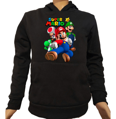 Canguro Felpa Abrigable Unisex Super Mario Bros Luigi