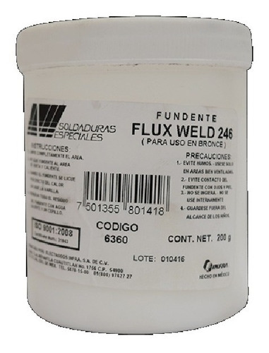 Fundente Flux Weld 246 Contenido 200 G
