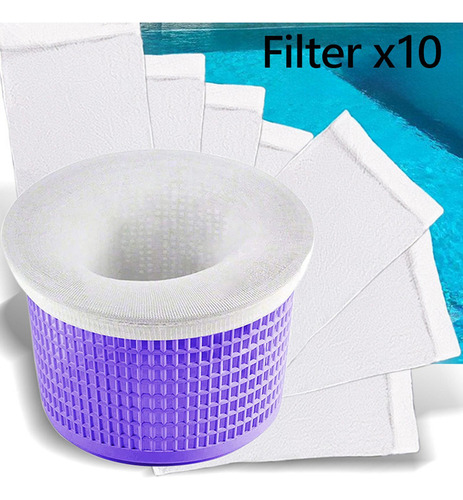 10x Calcetines For Skimmer De Piscina Elimina Los Residuos