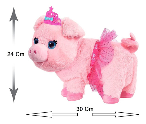 Imagen 2 de 6 de Peluche Barbie Cerdita Baila Conmigo, Mattel Bestoys