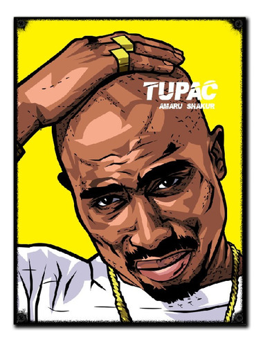 #243 - Cuadro Vintage 21 X 29 Cm / Tupac Shakur Rap Poster