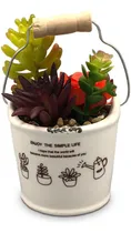 Comprar Cactus Mini Planta Artificial Hogar Baño Maceta Balde 88002