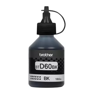 Botella De Tinta Brother Btd60bk Negro Rinde 6500 Páginas