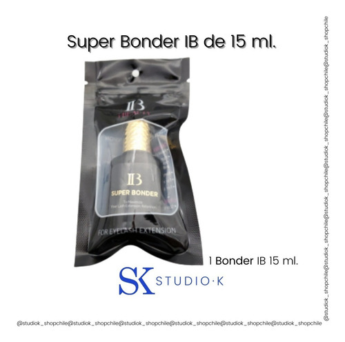 Imagen 3 de 4 de Super Bonder O Sellador Ib Para Extensiones De Pestañas 15ml
