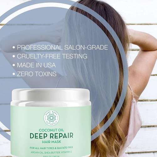 Máscara De Coco Aceite De Pelo, Deep Tratamiento Acondiciona