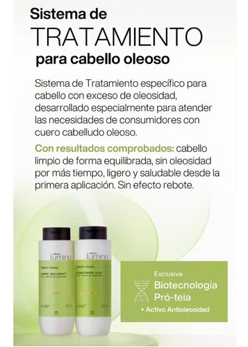 Lumina Kit Shampoo + Acondicionador Cabello Oleoso Repuesto