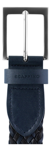 Cinturón Casual Scappino Trenzado Hombre Color Marino Talla 34