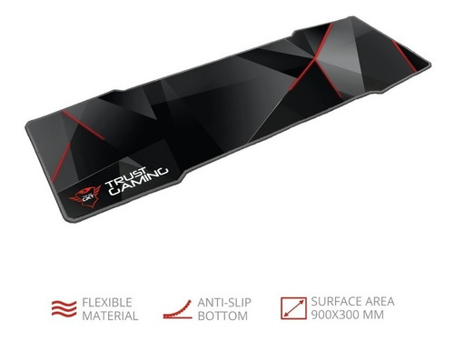 Imagen 2 de 7 de Mousepad Gamer Trust Gaming Gxt-209 Xxxl 90x30cms Tela