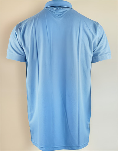 Polo Cuello Camisero Celeste 100% Algodón Piqué