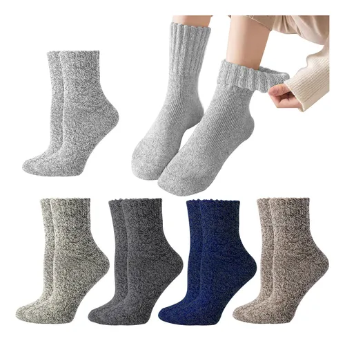 Calcetines Termicos Mujer, 5 Pares Calcetines De Lana,