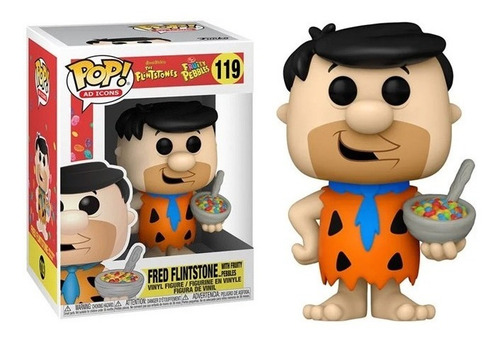 Imagen 1 de 1 de Funko Pop, Fred Flintstone W/ Cereal - 119 Pedro Picapiedra