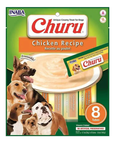 Churu Para Perro Sabor Pollo  8 Und