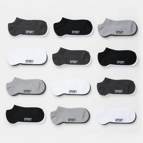 Kit 12 Pares Meia Soquete Cano Curto Unissex Atacado Cores