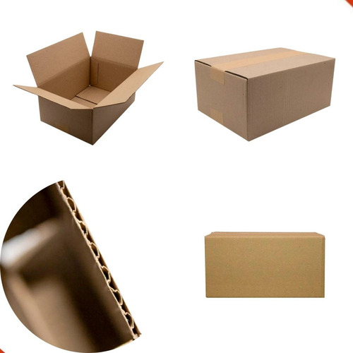 Kit Com 50 Caixa De Papelão Maleta P/ Ecommerce De 28x19x12
