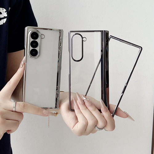 Funda Para Huawei Mate X3/x5/x6/honor Magic V3, Delgada, Ligera, Protectora Transparente, Con Marco Galvanizado
