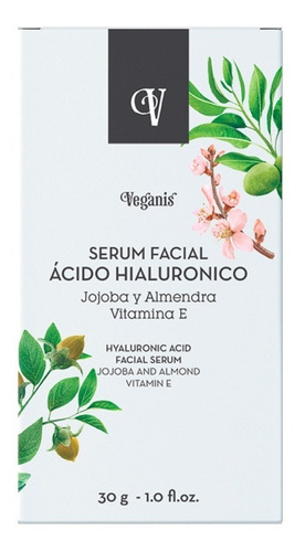 Serum Facial Acido Hialuronico Veganis Vitamina E Vegano X30