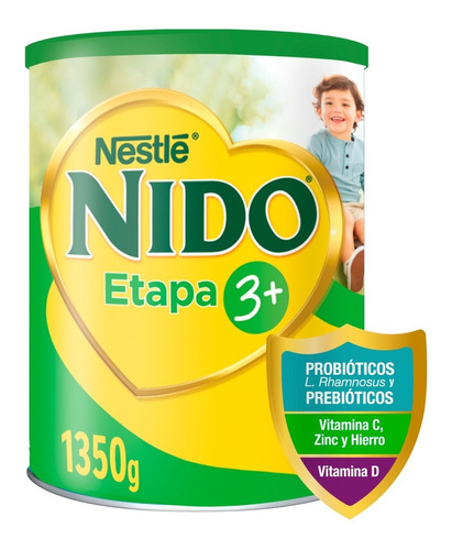 Imagen 1 de 5 de Leche En Polvo Nido® Etapa 3+ Protectus Avanzado Tarro 1350g