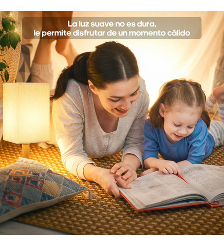 Lámpara De Buró noche Lino Y Madera Estilo Minimalista 3 Colores lamparas led mesa escritorio mesa de madera Interior Estudio Dormitorio Sala de estar