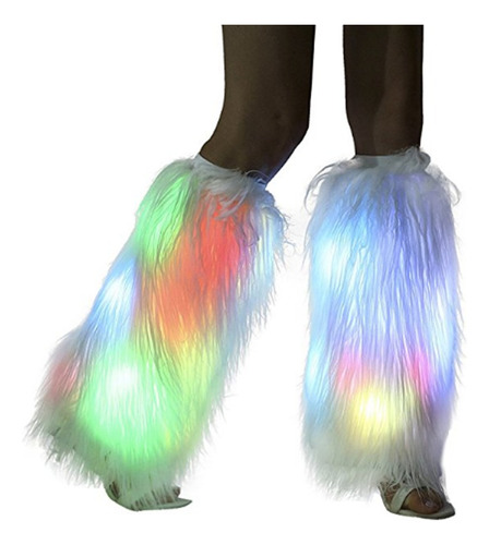  Calentadores Piernas Con Luces Invierno Pantorrillas Fluffy