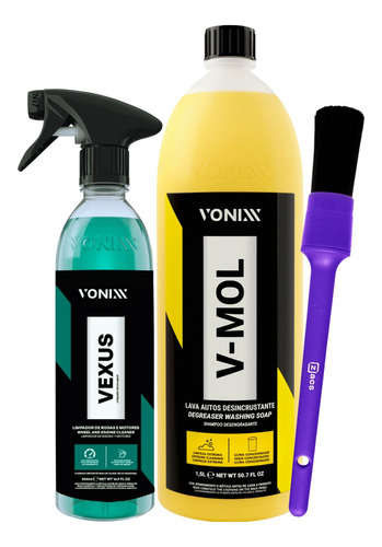 Vexus Limpador De Rodas Motor Vonixx + V-mol 1,5l + Pincel