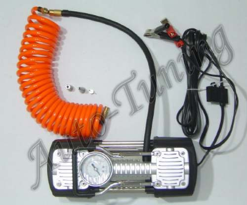Compresor Doble Piston 12v Metal Auto Camioneta Con Bolso
