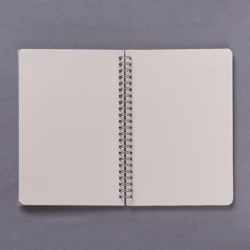 Cuaderno Espiral A5 Con Banda Elástica, Páginas Punteadas Pa