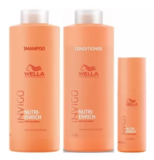 Shampoo 1000ml +condition +bálsamo Wella Invigo Nutri Enrich