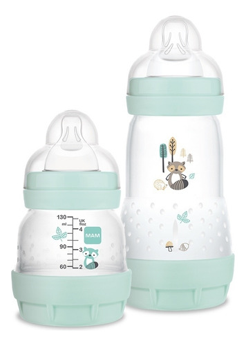 Kit de biberones Easy Start azul de 130 ml y 260 ml - Mam